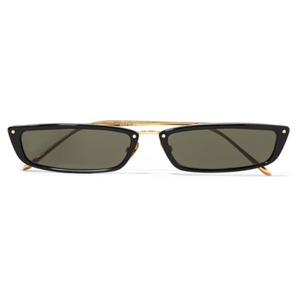 Cat Eye Acetate And Gold Tone Sunglasses from Linda Farrow
