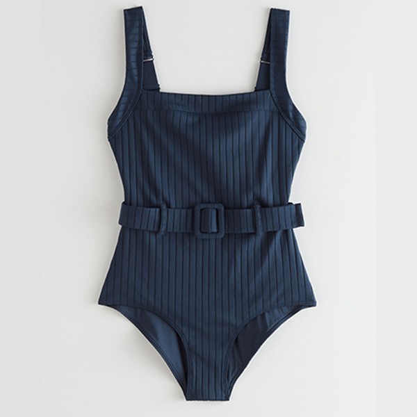 Belted Ribbed Swimsuit from & Other Stories