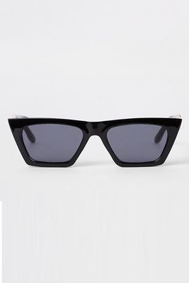 Black Smoke Lens Visor Sunglasses