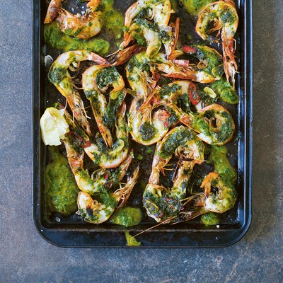 Grilled Prawns With Chermoula