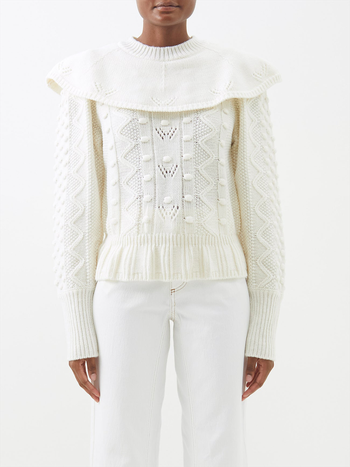 Pernilla Popcorn Knit Wool Sweater  from SEA