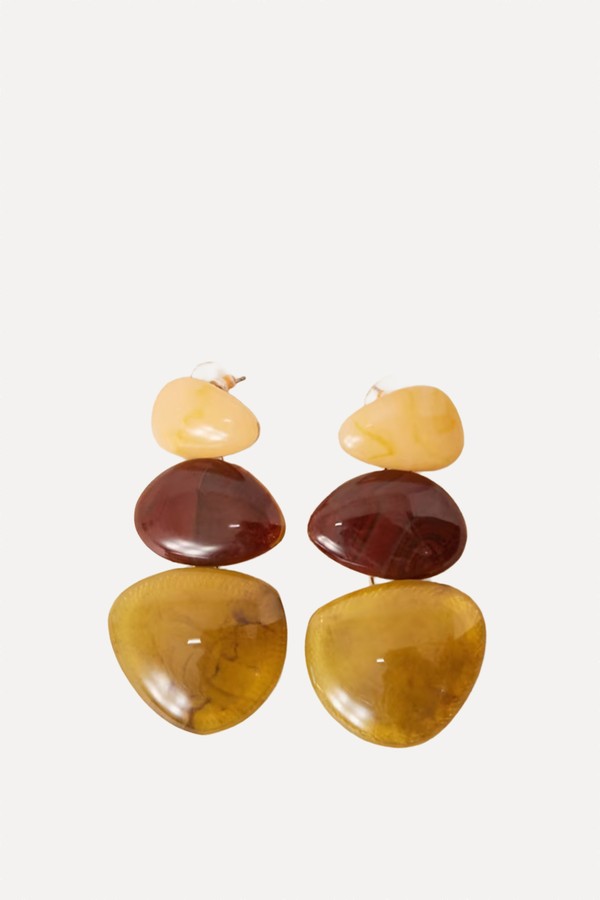 Drop Earrings With Resin Detail from ASOS DESIGN