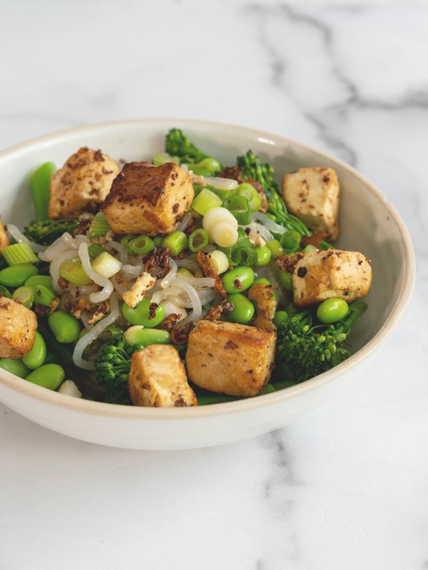 Marinated Tofu Noodle Salad 