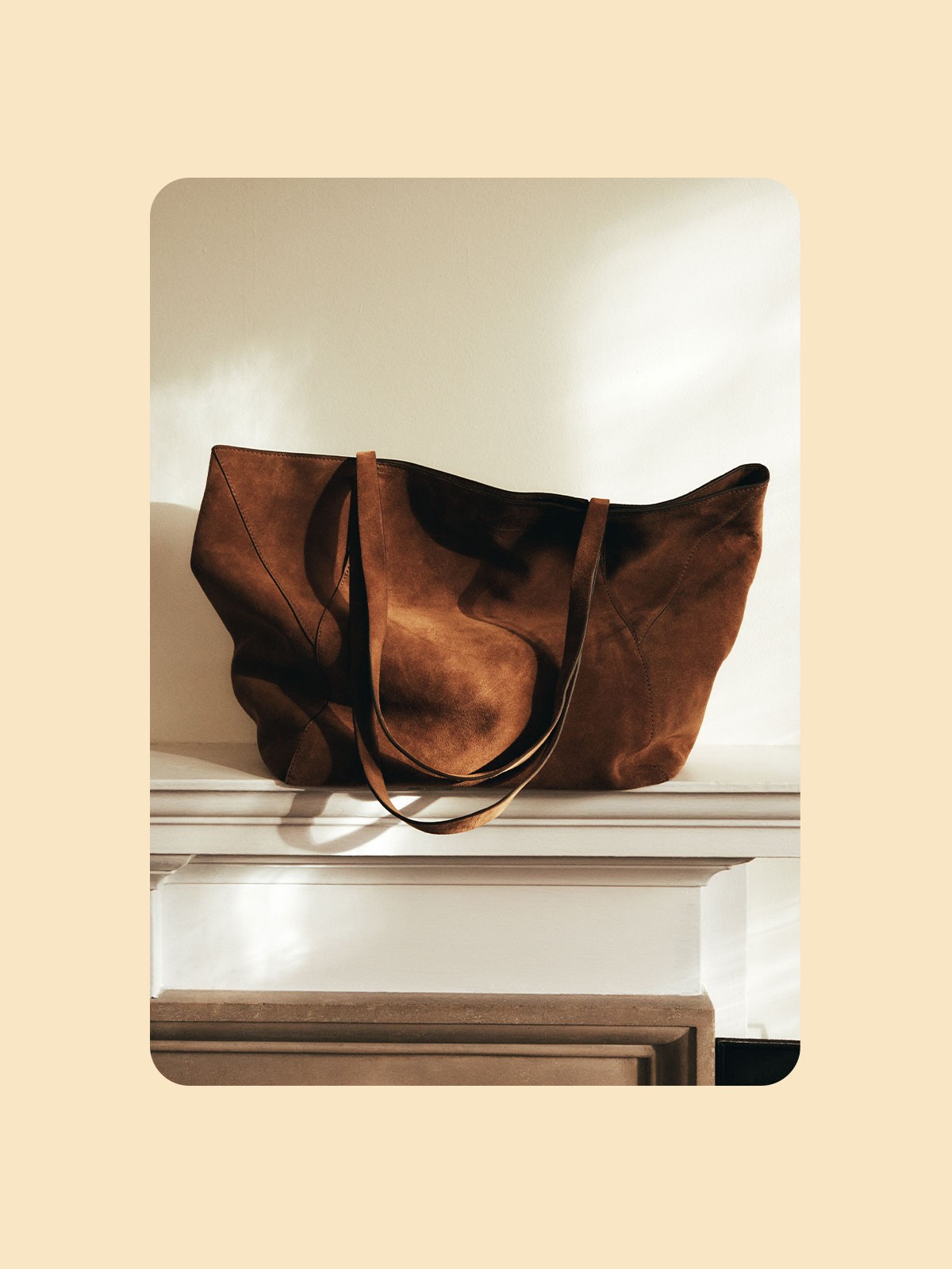 Saffie Suede Panel Tote Bag