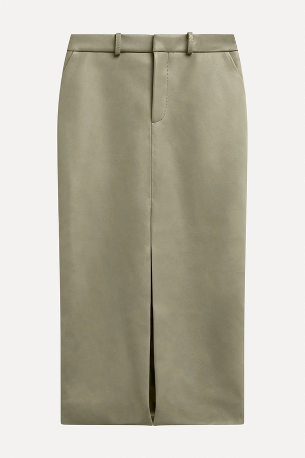 Maybelle Faux Leather Front Slit Pencil Skirt  from The Frankie Shop