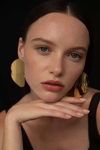 Gold Plated, Eucalyptus Earrings | £229