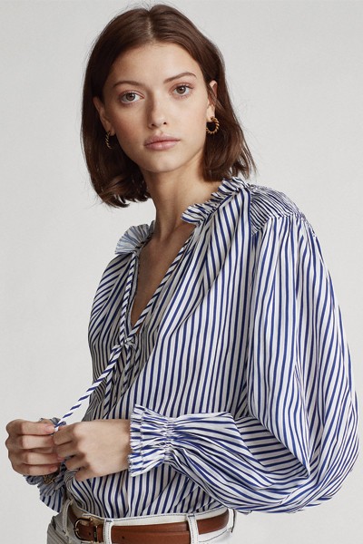 Striped Satin Shirt