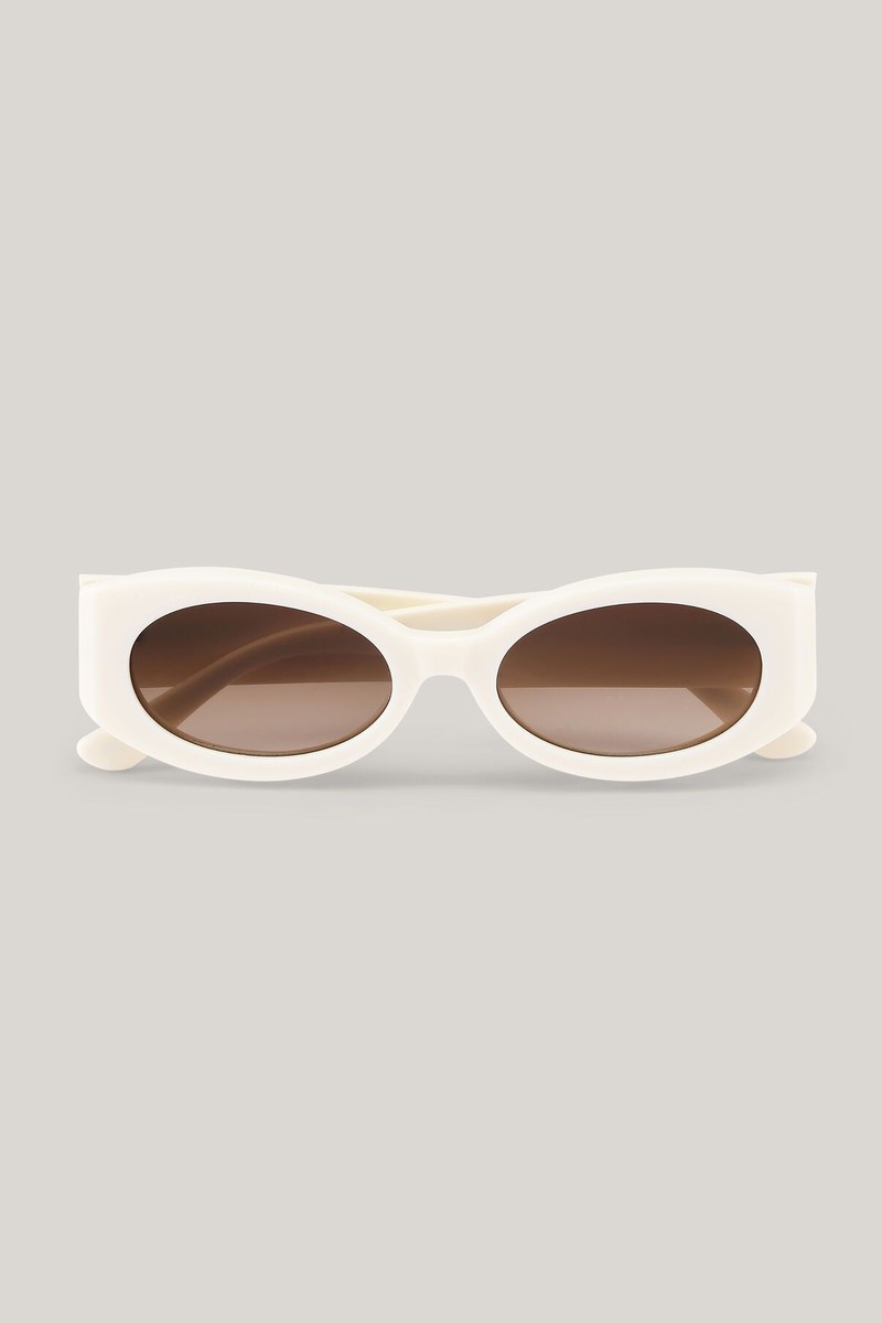 Biodegradable Acetate Oval Sunglasses from Ganni