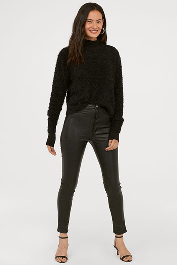 Imitation Leather Trousers from H&M