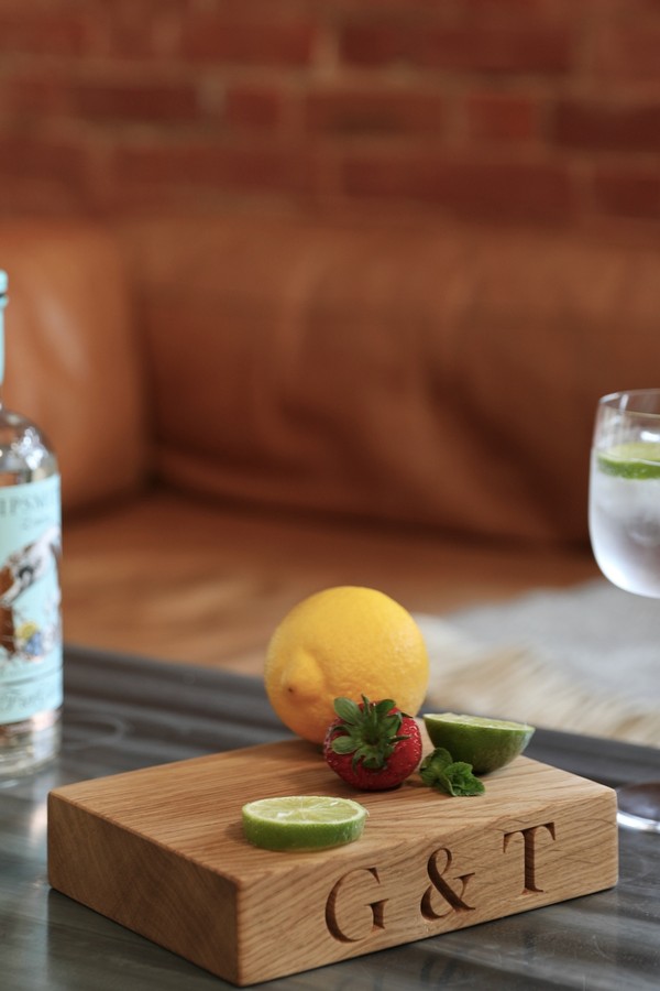 Oak Gin & Tonic Board from The Oak & Rope Company