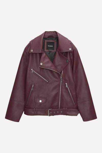 Faux Leather Biker Jacket from Pull & Bear