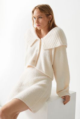 Collared Bouclé Knit Cardigan from & Other Stories 