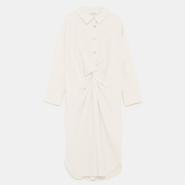 Shirt Dress With Knot from Zara