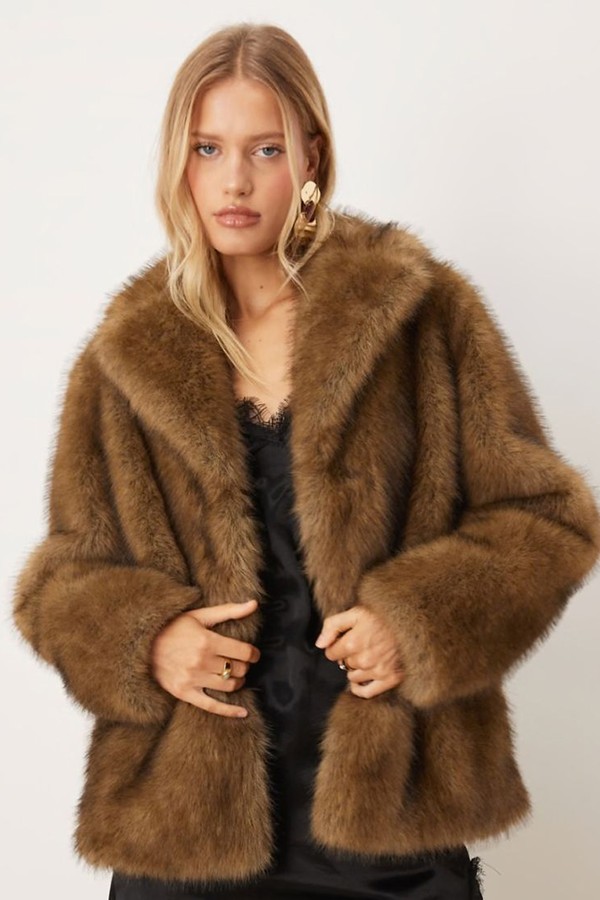 Faux Fur Jacket from Mango