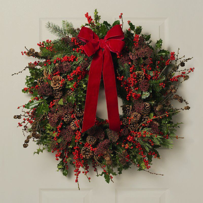 The Beaton Red Wreath from Paul Thomas Flowers