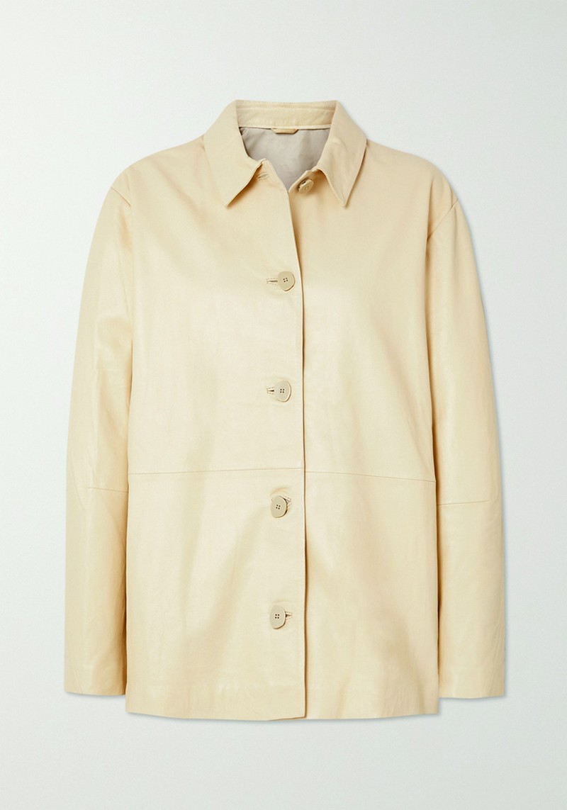 Yellow Leather Jacket from Holzweiler