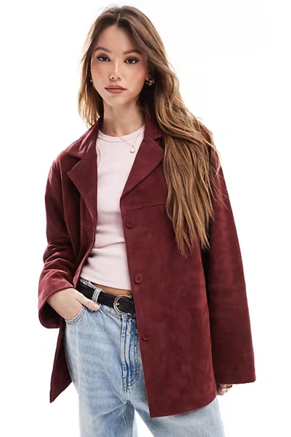 Real Suede 70s Jacket from ASOS DESIGN