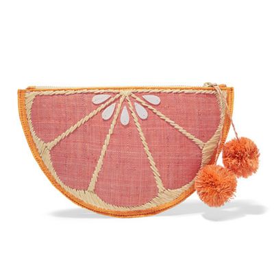 Pomelo Woven Straw Pouch from Kayu