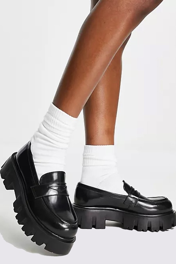 Max Leather Chunky Loafers from ASOS Design