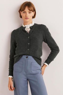 Cashmere Crew Neck Cardigan from Boden