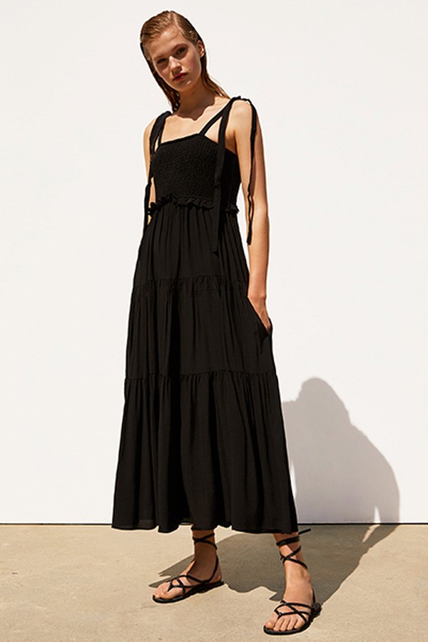 Strappy Dress with Ruffle Trim from Zara