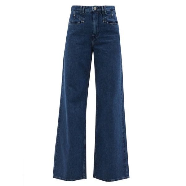 Lemony High-Rise Wide-Leg Jeans from Isabel Marant