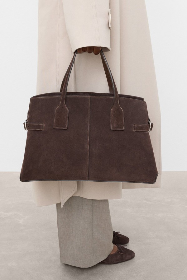 Lisa Suede Bowler Bag from Flattered
