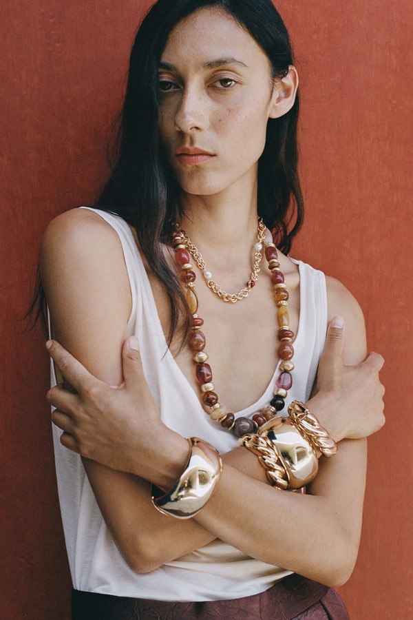 Combined Bead Chain Necklace