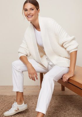 White Chunky Cardigan from The White Company