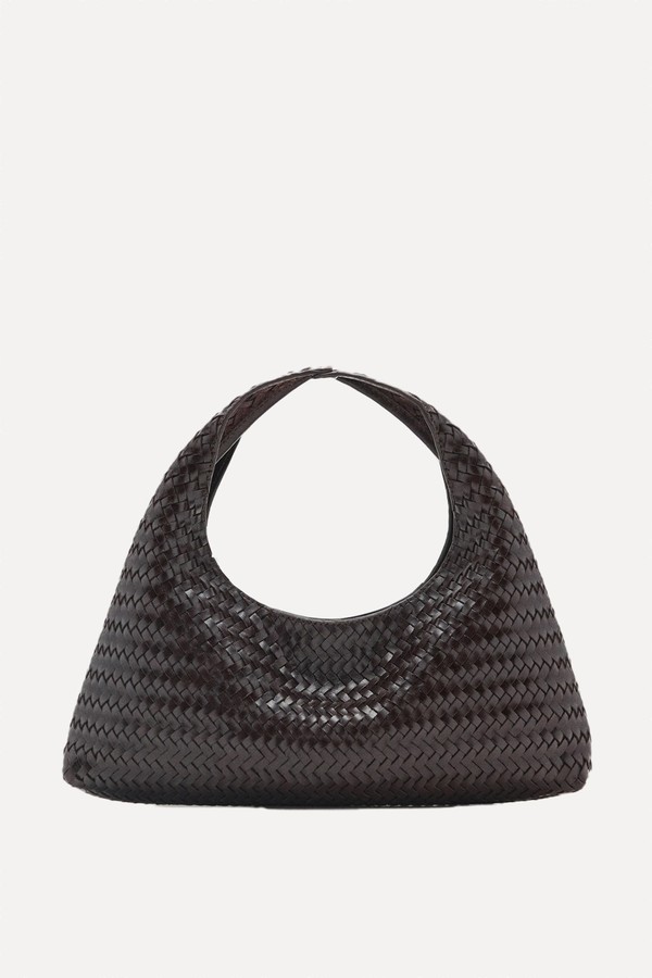 Braided Leather Handbag from MANGO