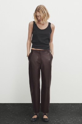 Nappa Leather Trousers from Massimo Dutti