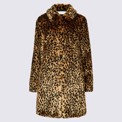 Animal Print Faux Fur Coat