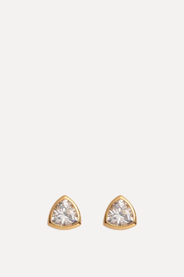Sterling Crystal Stud Earrings