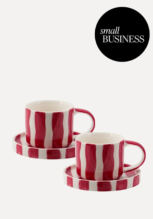 Striped Espresso Set