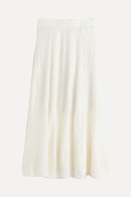 Calf-Length Sequined Skirt from H&M