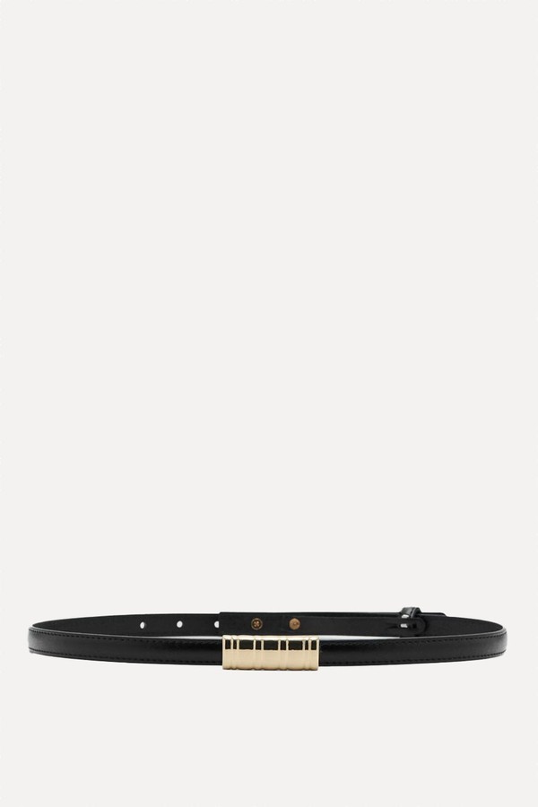 Thin Belt With Metal Detail  from Mango