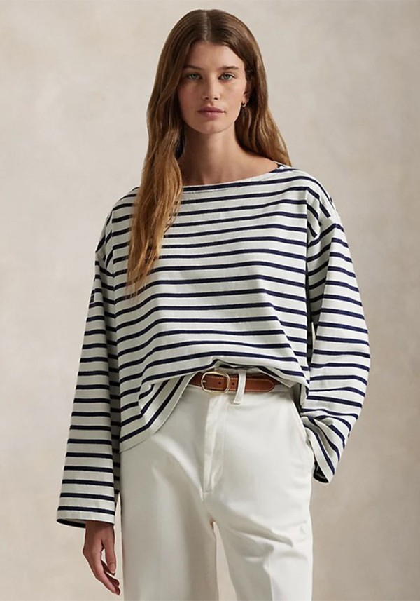 Striped Boatneck Mariner T-Shirt*