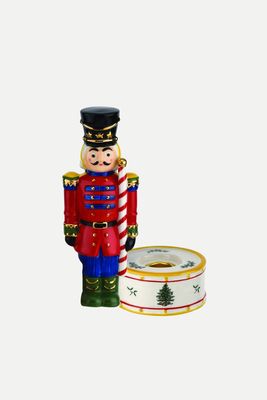 Christmas Tree Nutcracker Candle Red