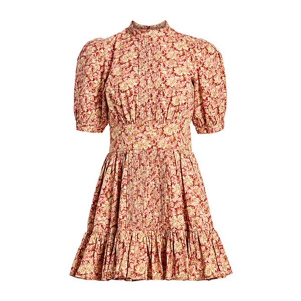 Structured Cotton Mini Dress Floral from ByTimo