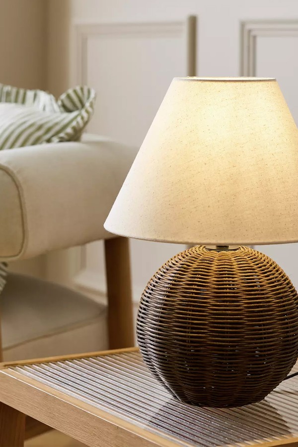 Wicker Ball Table Lamp from Habitat 