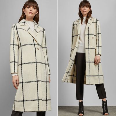 Checked Wool Coat