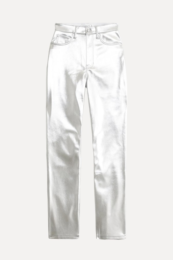 Curve Love Vegan Leather 90s Straight Pants from Abercrombie & Fitch