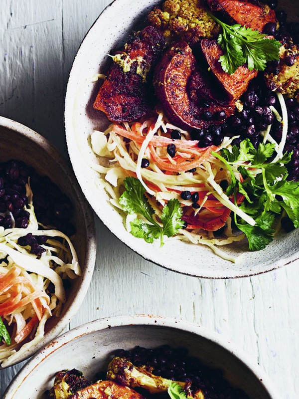 Cauliflower, Lentil And Sweet Potato Bowl