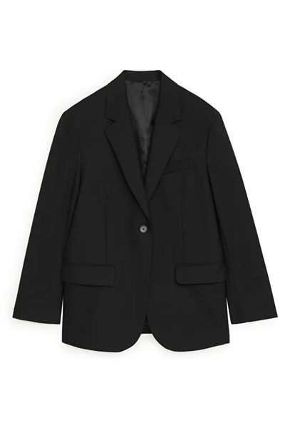 Oversized Wool Hopsack Blazer from ARKET