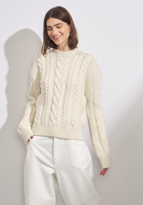 Cabled Wool-Blend Sweater from Raey