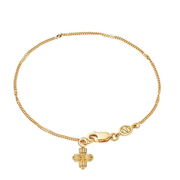 Gold Mini Ridge Cross Bracelet from Missoma