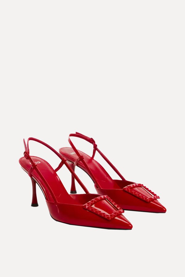Red Patent Heels from Mango