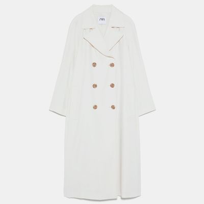 Flowing Buttoned Trench Coat from Zara