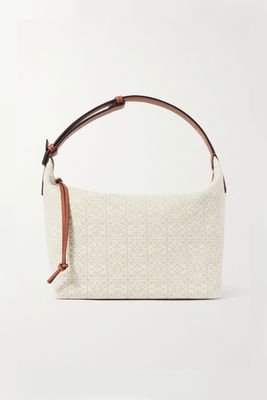 Cubi Anagram Leather-Trimmed Tote from Loewe