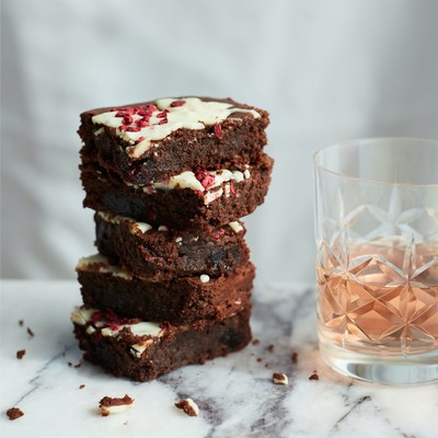 Raspberry And White Chocolate Brownie